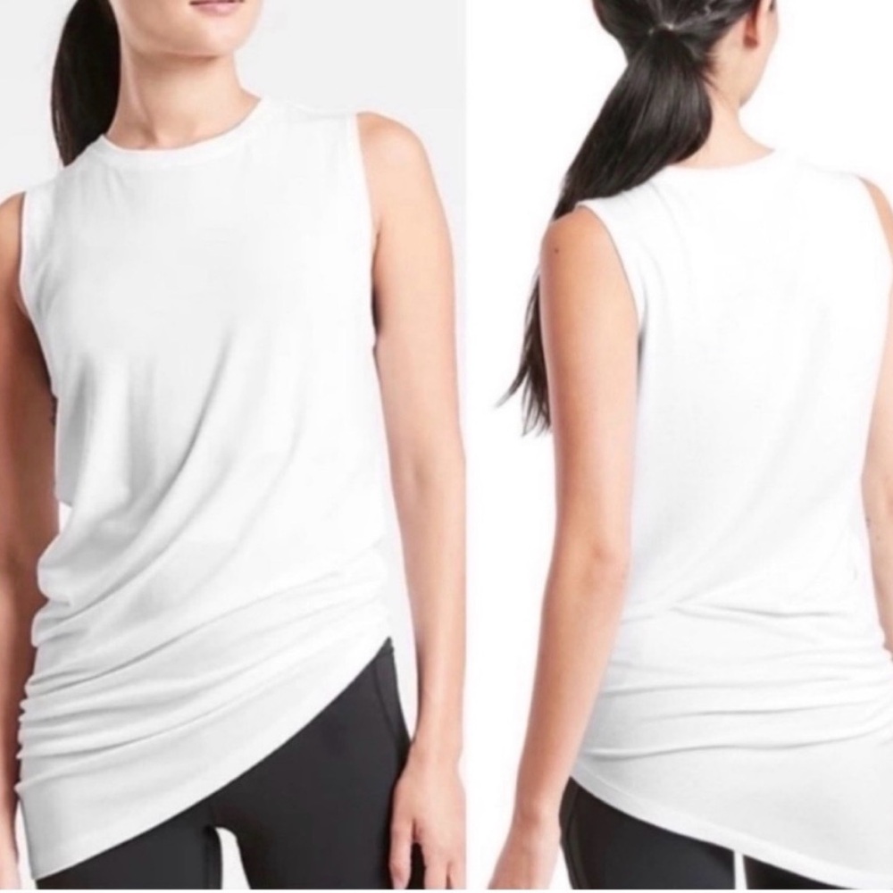 Athleta Cloudlight Restore Sleeveless Tank, Hi-Lo Asymetrical Hem - Womens Large